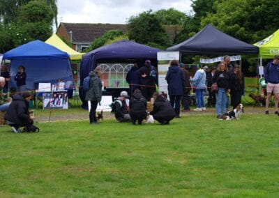 Open dog show and stalls