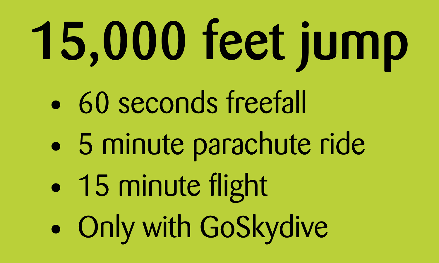 15,000 feet jump